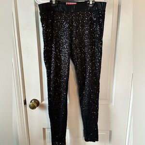 Tipsy Elves Black Sequin Leggings